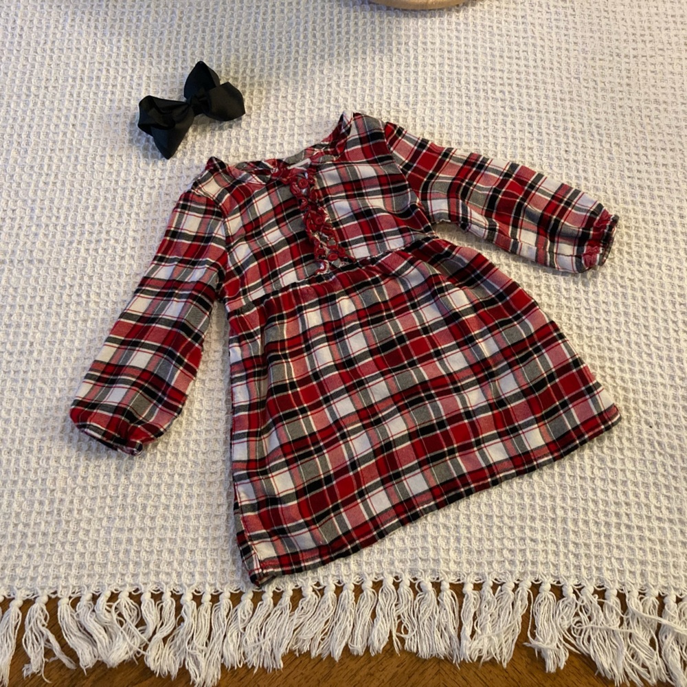 Healthtex toddler girl plaid holiday tunic shirt
